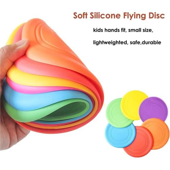 Kids Flying Disc Toy Outdoor Playing Lawn Game Disk Flyer for Kindergarten Soft - Picture 3 of 7
